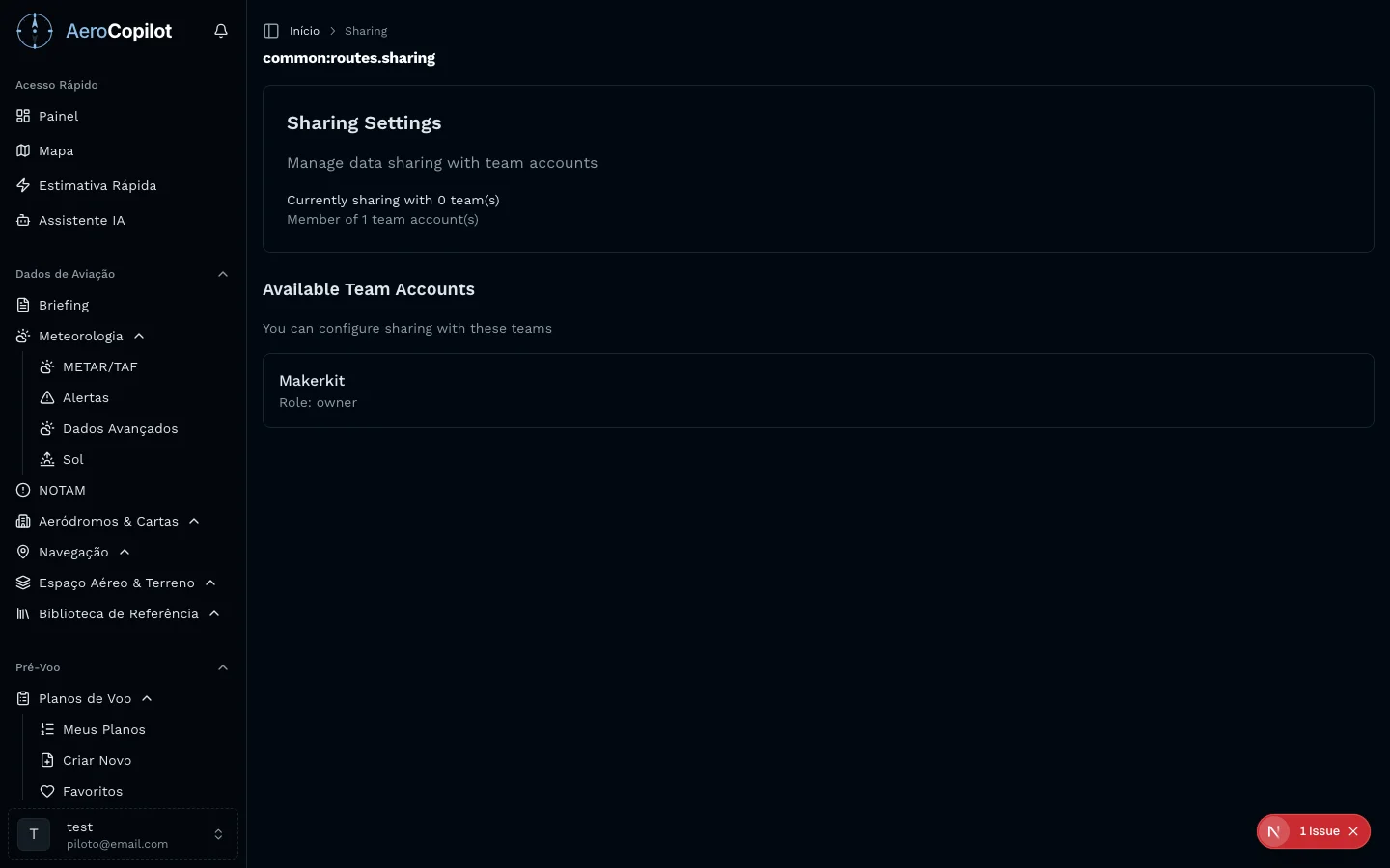Modulo de endorsements e compartilhamento de dados no AeroCopilot para fluxo instrutor-aluno e endosso de horas de voo