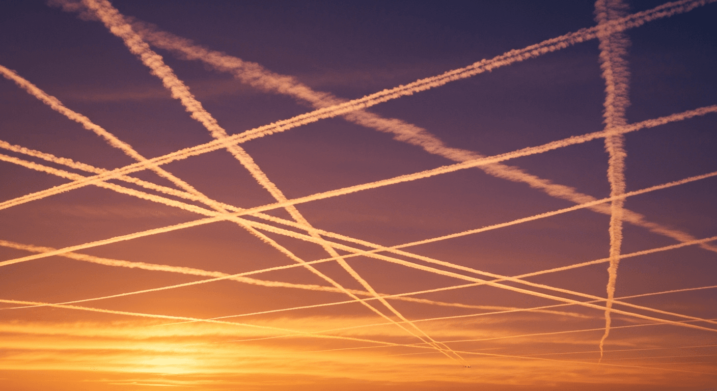 Imagem de capa: Contrails: Impacto Climático Igual ao CO2 da Aviação