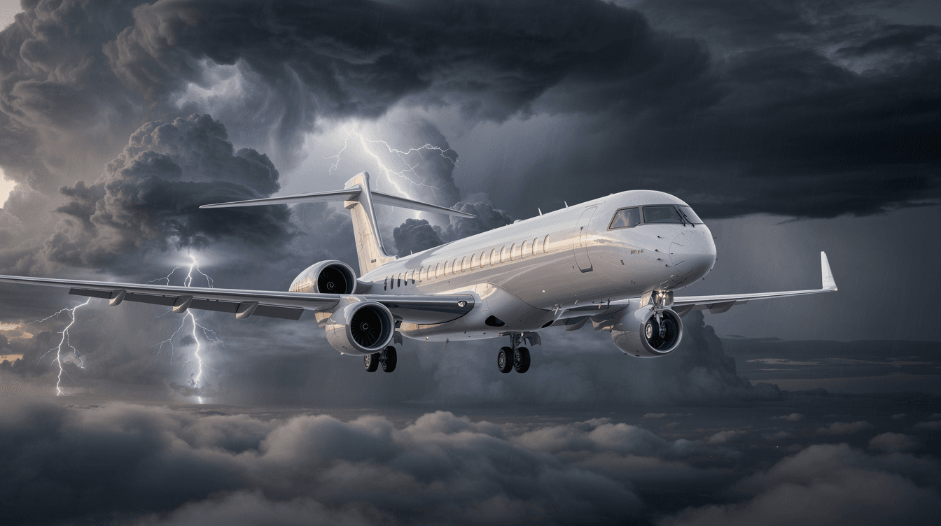 Imagem de capa: Global 7500: FAA PropƵe AD por Risco de Raio