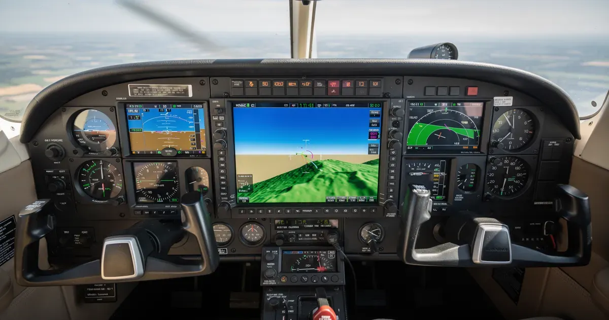 Imagem de capa: Nighthawk Guardian: Cockpit HD 3D para Aviação Geral