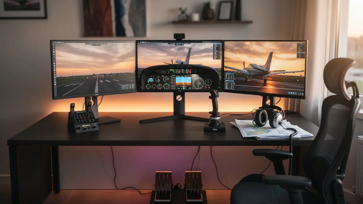 Imagem de capa: Simulador de Voo em Casa: Guia para Pilotos