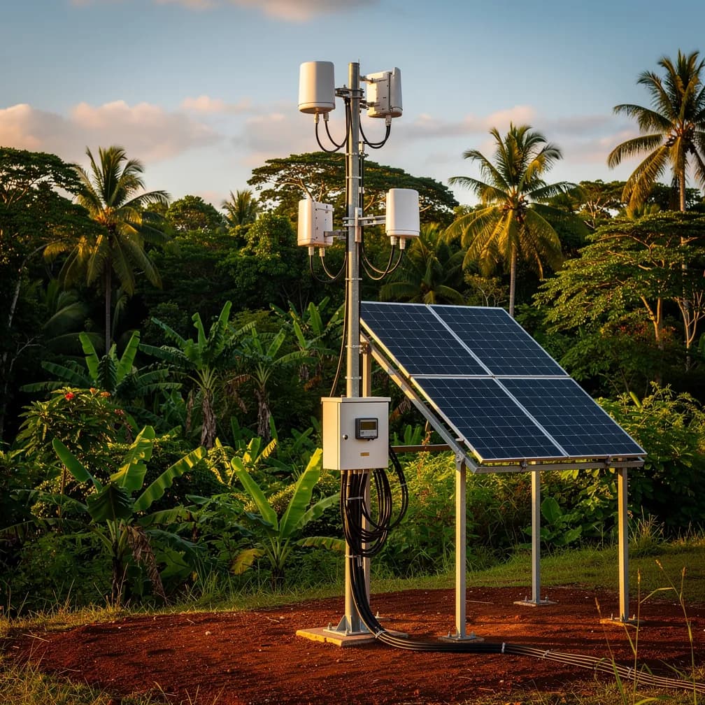 Estacao ADS-B do DECEA instalada em area remota da Amazonia para vigilancia aerea